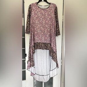 Nuggles Women’s Arrie Floral and Leopard Print High-Low Top